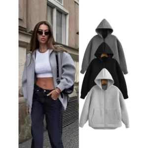 Zip Up Hoodies Women Autumn Hooded Sweatshirt Woman Long Sleeve Oversized Women's Sweatshirts Zip Hoodie Women Jackets (Copy)